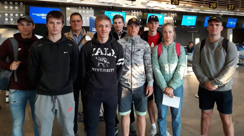 Latvijas junioru izlase pirms došanās uz Eiropas čempionātu
Foto: Latvijas Airēšanas federācija