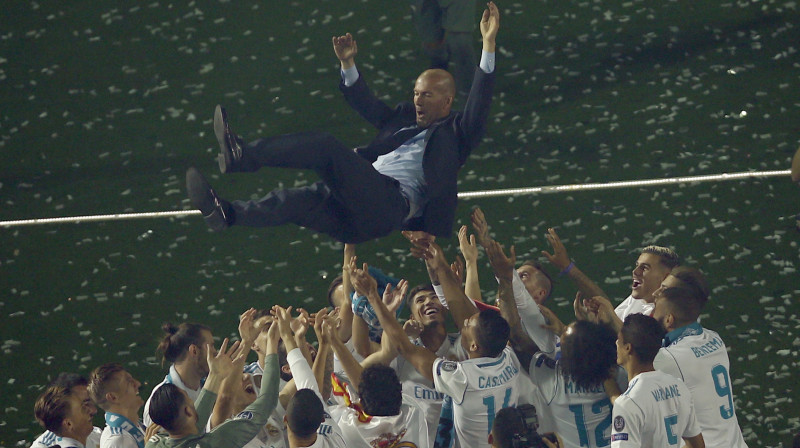 Zinedins Zidāns pēc kārtējā triumfa Čempionu līgā 
Foto: AP / Scanpix