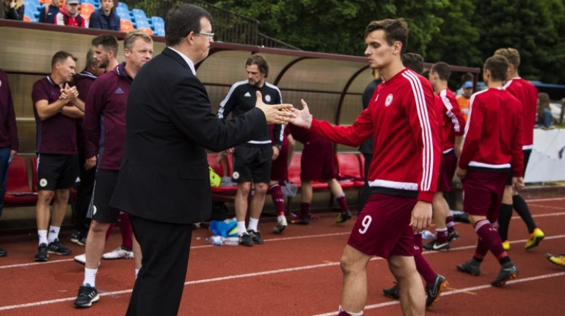 Dainis Kazakevičs un Vladislavs Fjodorovs
Foto: LFF