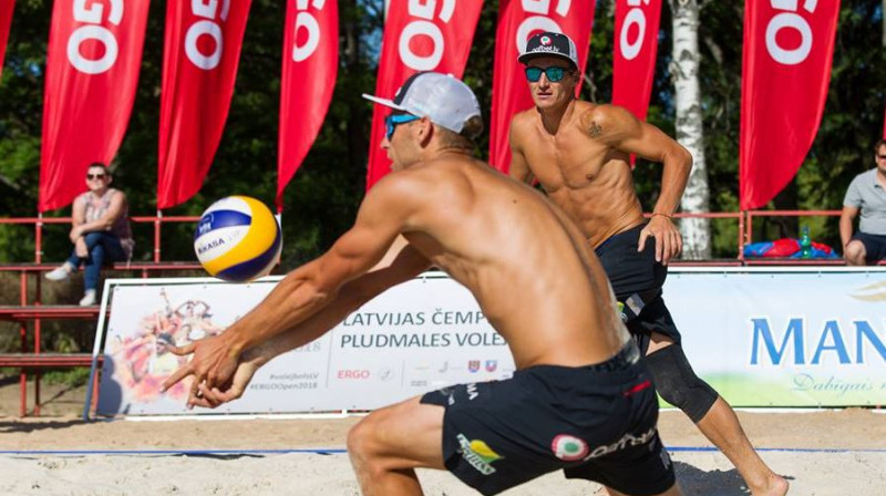Mārtiņš Pļaviņš un Edgars Točs Alūksnē
Foto: Latvijas Volejbola federācija