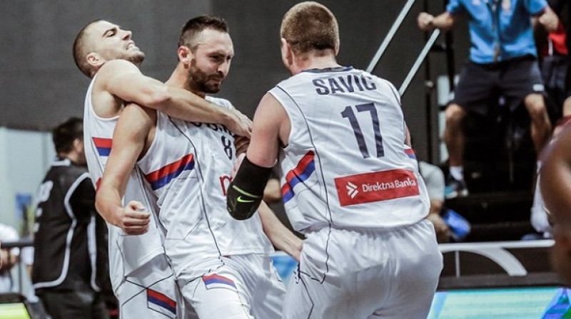 Serbijas 3x3 basketbolisti - četrkārtēji Pasaules kausa ieguvēji
Foto: FIBA