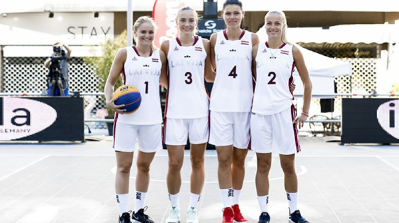 2018. gada Latvijas 3x3 sieviešu basketbola izlase. FIBA foto