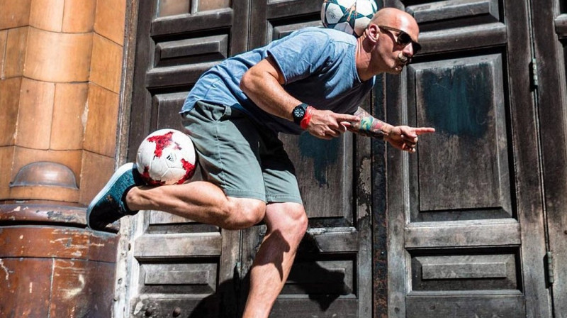 "Ghetto Football Freestyle 2018" viens no organizatoriem Lorenco Pinciroli.
Publicitātes foto