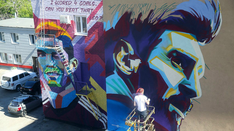 Grafiti sadursme
Foto: TASS/Scanpix