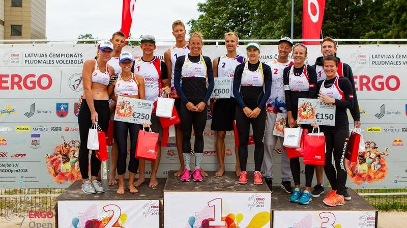 "Ergo Open" posma medaļnieki
Foto: Latvijas Volejbola federācija