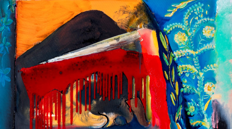 Karmena, audekls/eļļa, 97x153 cm, 2017