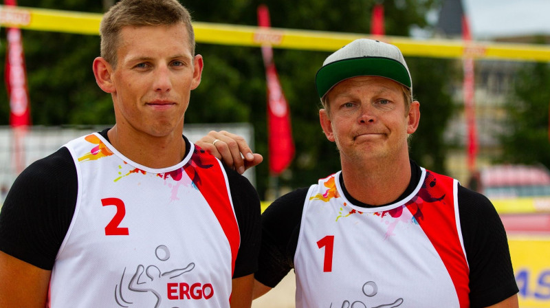 Haralds Regža un Toms Šmēdiņš
Foto: Latvijas Volejbola federācija