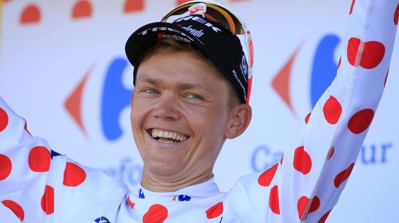 "Tour de France" Kalnu karaļa ieskaites līderis Toms Skujiņš
Foto: AP.Scanpix