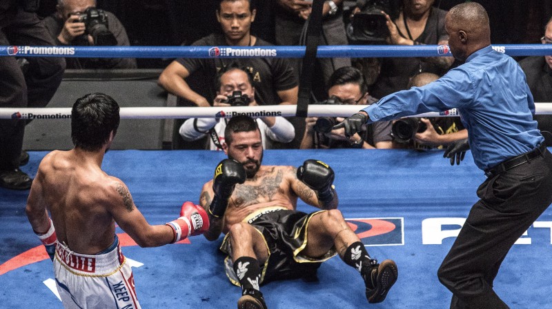 Menijs Pakjao pret Lukasu Matisi
Foto: EPA/Scanpix