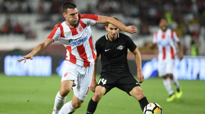 Oļegs Dmitrijevs spēlē pret "Crvena Zvezda" Belgradā
Foto: Aleksandar Dimitrijević / RAS Srbija