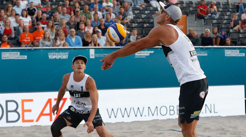 Mārtiņš Pļaviņš un Edgars Točs
Foto: cev.lu