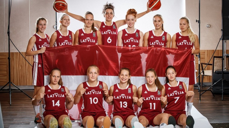 Latvijas U17 meitenes 20. jūlijā Minskā
Foto: FIBA