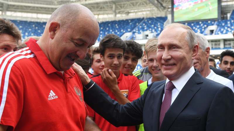 Staņislavs Čerčesovs un Vladimirs Putins
Foto: Sputnik/Scanpix