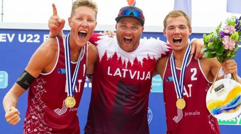 Mihails Samoilovs, Lauris Iecelnieks un Kristaps Šmits
Foto: LVF