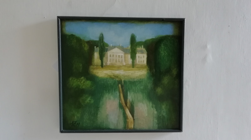 Andrejs Zvejnieks. Atmiņas par Lielauci. 1977.,  audekls, eļļa
