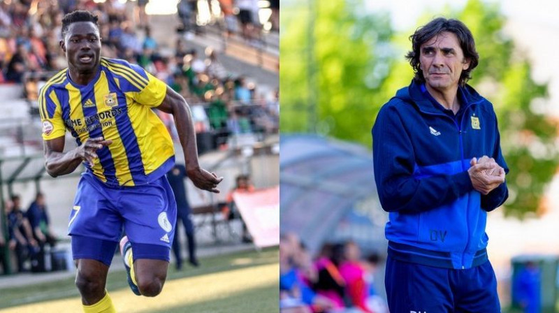 Adeleke Akinjemi un Dejans Vukičevičs
Foto: Futbola Virslīga