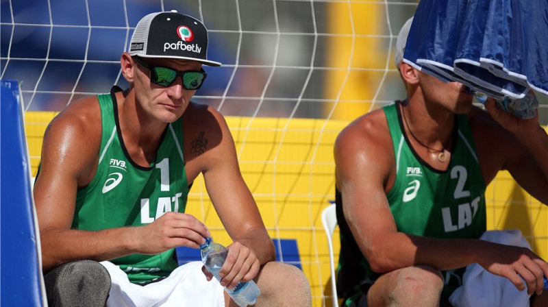 Mārtiņš Pļaviņš un Edgars Točs
Foto: FIVB