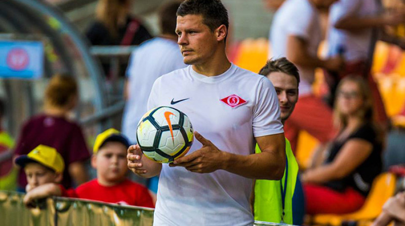 Mārcis Ošs vēl ''Spartaka'' kreklā
Foto: Nora Krevņeva-Baibakova