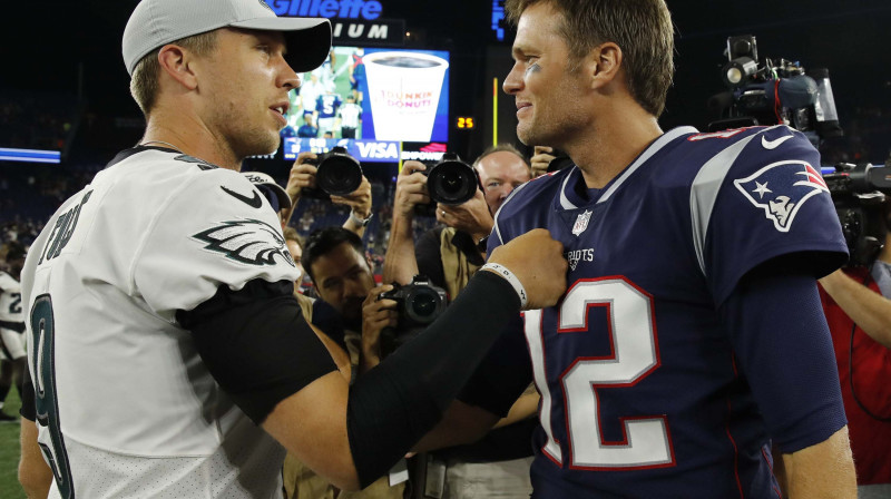 Niks Foulss un Toms Breidijs pēc mača.
Foto: USA Today/Scanpix