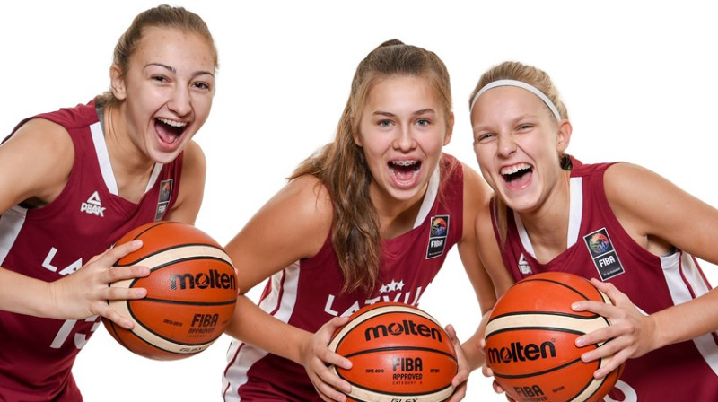 Latvijas U16 meitenes 16. augustā
Foto: FIBA