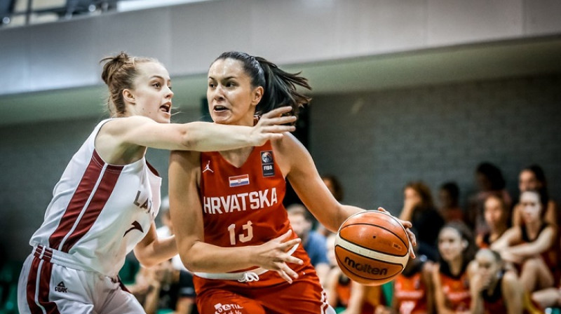 Kristiāna Koltone spēlē pret Horvātiju
Foto: FIBA