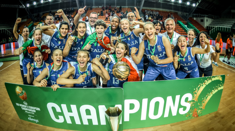 Itālijas U16 meitenes: pirmais Eiropas tituls
Foto: FIBA