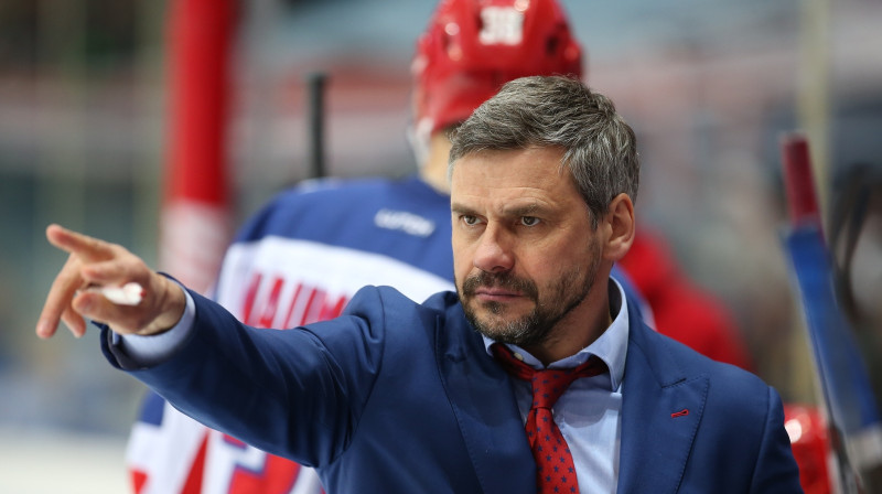 Jaroslavļas ''Lokomotiv'' galvenais treneris Dmitrijs Kvartaļnovs
Foto: Sputnik/Scanpix