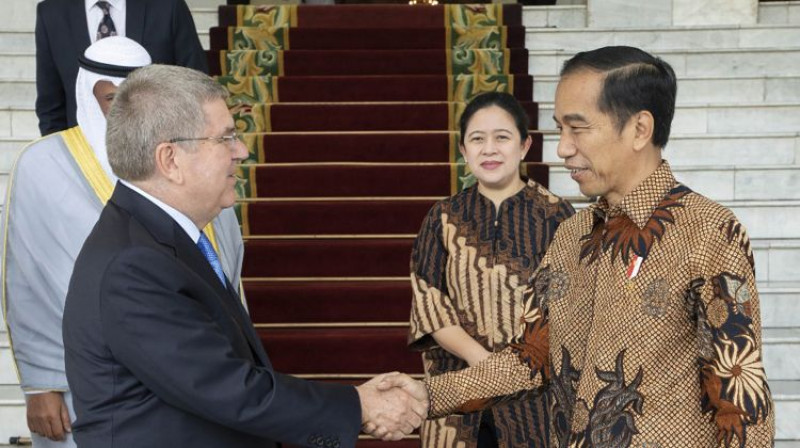Tomass Bahs un Joko Vidodo Āzijas spēlēs
Foto: AFP/Scanpix