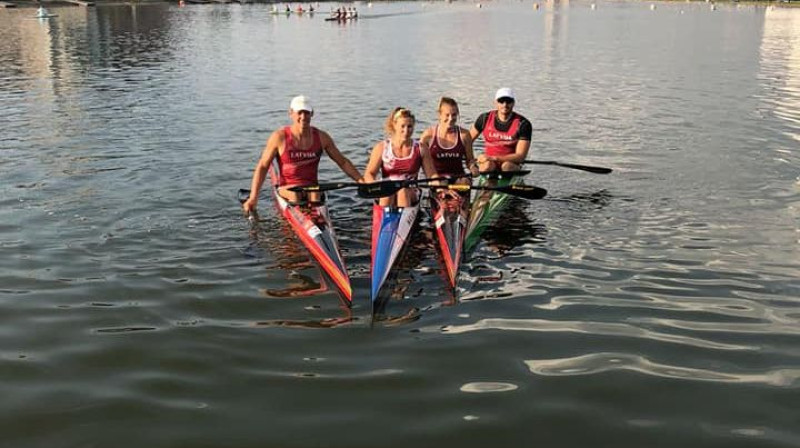 Latvijas smaiļotāji Maskavā
Foto: Latvijas Kanoe federācija