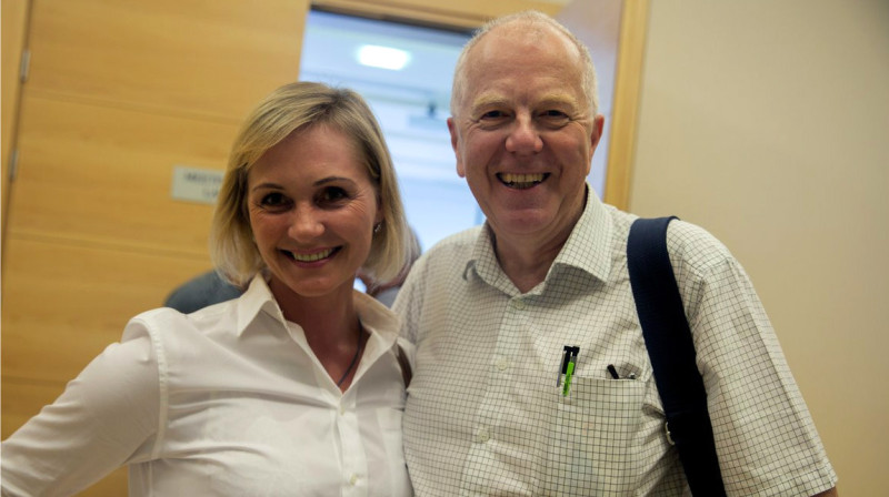 Baiba Broka un Ūle Dālins 
Foto: Christian Manzoni / IBU