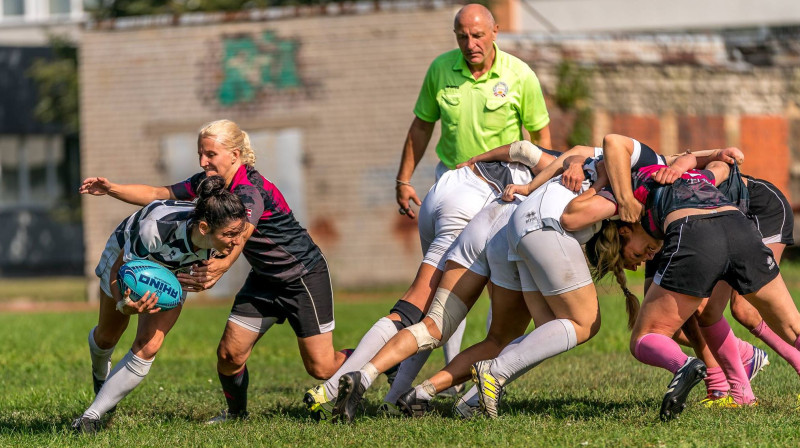 Epizode no Latvijas regbija čempionāta trešā sabraukuma
Foto: Regbija klubs "Livonia"
