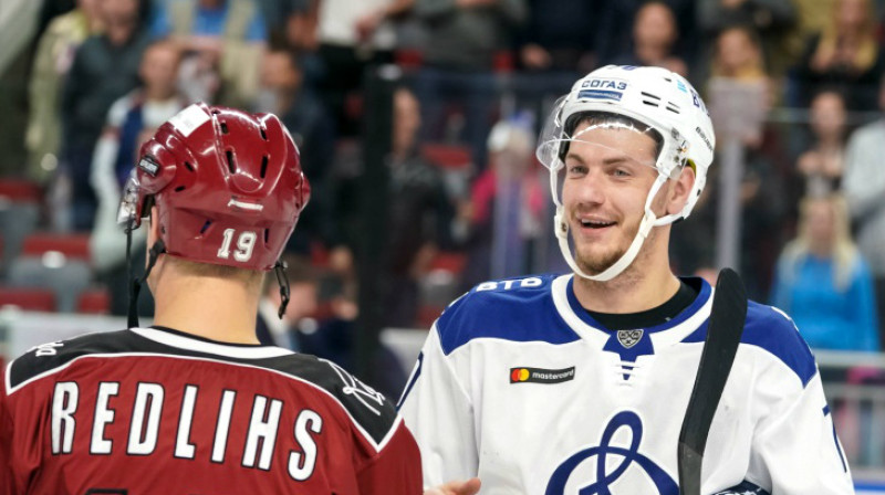 Miķelis Rēdlihs un Miks Indrašis. Foto: Raimonds Volonts, dinamoriga.lv