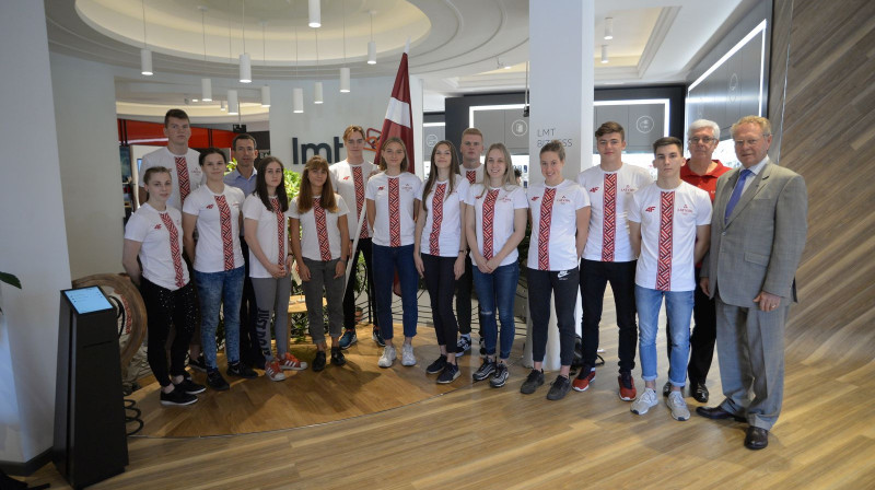 Latvijas sportisti Buenosairesā. Foto: Juris Bērziņš-Soms