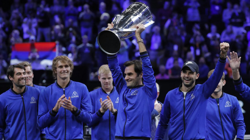 Eiropas komanda ar Leivera kausu 
Foto: AP / Scanpix