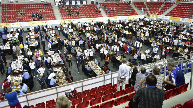 Pasaules šaha Olimpiāde. Foto: Goga Chanadiri