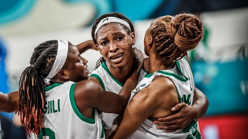 Nigērijas basketbolistes: pirmais Pasaules kausa ceturtdaļfināls Āfrikas vēsturē. Foto: FIBA