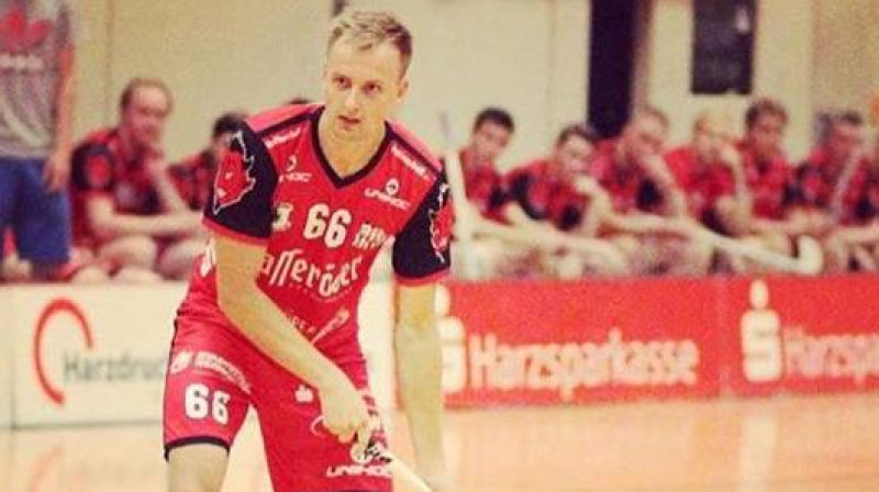 Latviešu "sarkanais velns" Andris Blumbahs "Red Devils" formā