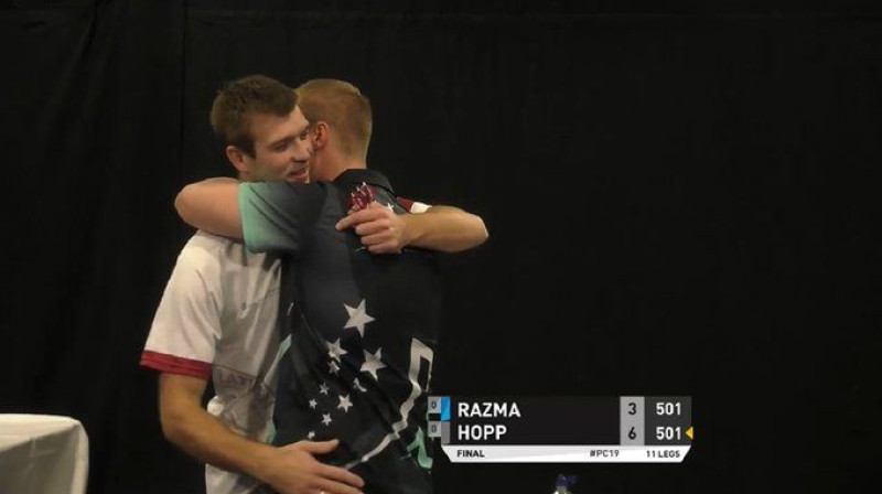 Madars Razma un Makss Hops pēc fināla