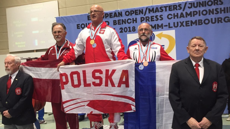 Jānis Lasmanis Eiropas čempionāta apbalvošanas ceremonijā