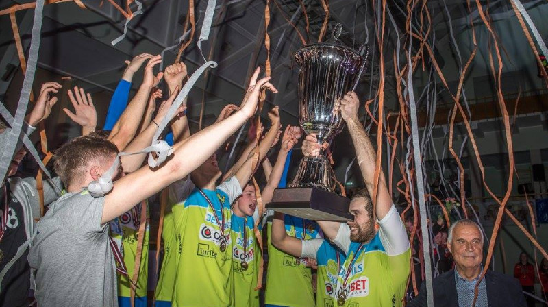 Gan "Jēkabpils lūši" (attēlā), gan SK "Babīte" volejbolistes grib uzvarēt trešo reizi pēc kārtas
Foto: Latvijas Volejbola federācija