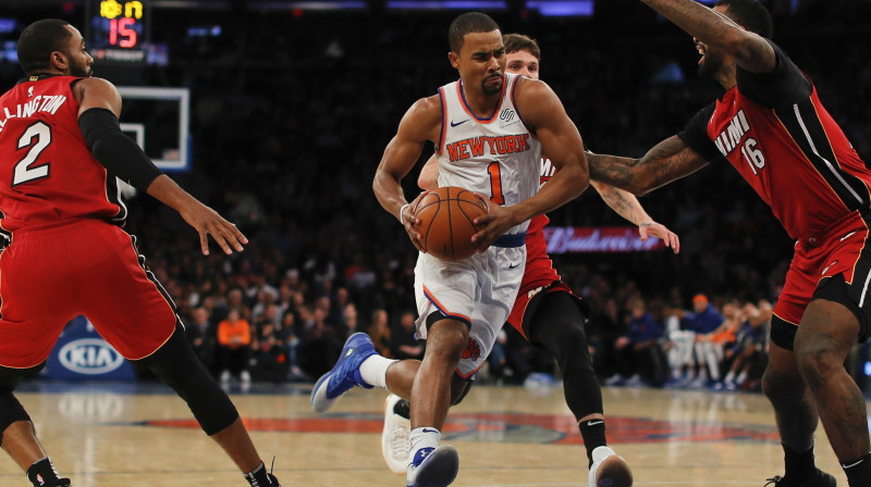 Ramons Sešonss Ņujorkas "Knicks" formā. Foto: AP/Scanpix