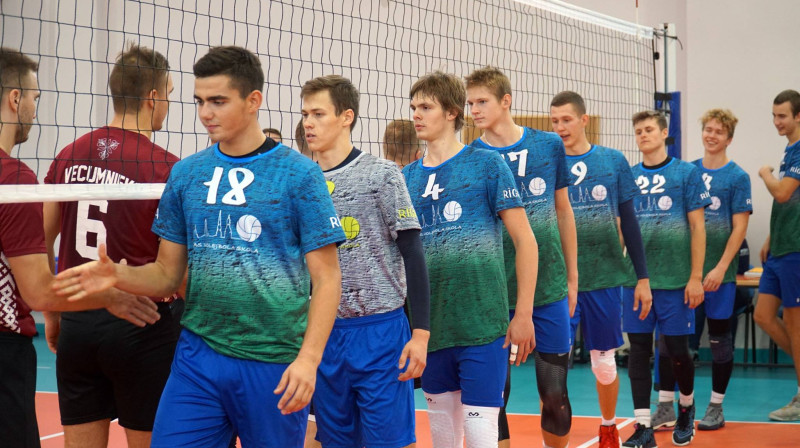 RVS volejbolisti cīņā ar Vecumniekiem
Foto: Latvijas Volejbola federācija