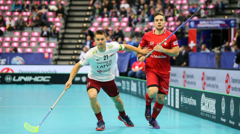 Artis Raitums saņēmis vienu no labākajiem vērtējumiem Latvijas izlases pirmajā mačā
Foto: Ritvars Raits, floorball.lv