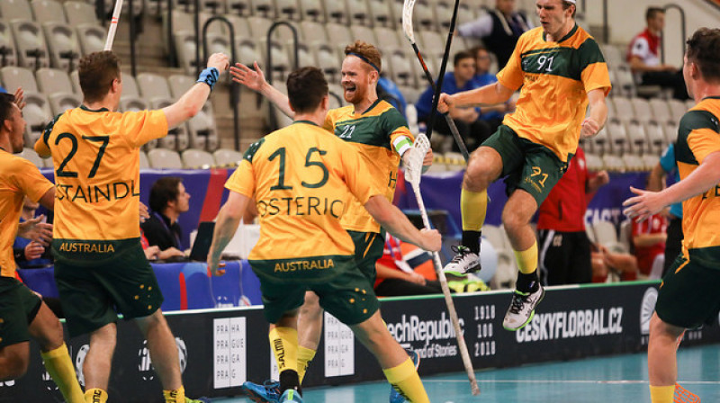Pēc negaidītās uzvaras pār Poliju, lieliskas iespējas iekļūt kvalifikācijas kārtā pavērsušās Austrālijas florbolistiem
Foto: IFF Floorball