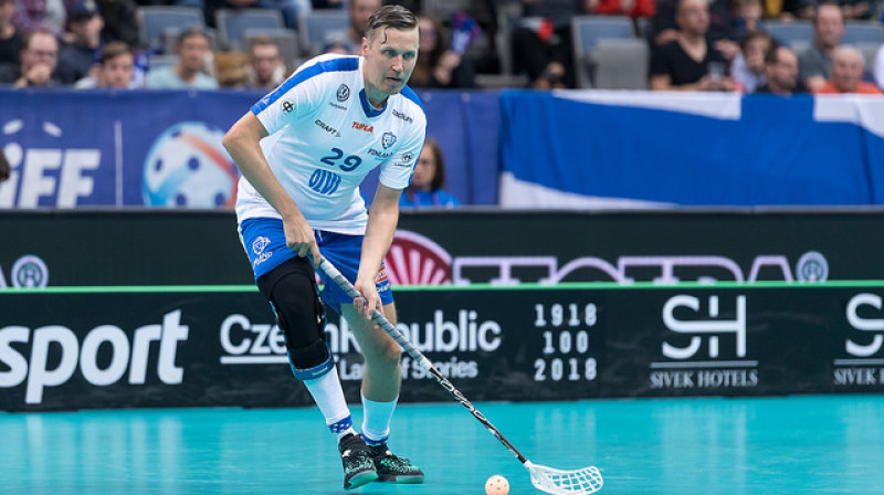 Mika Kohonens joprojām ir liela vērtība Somijas florbola izlasē
Foto: IFF Floorball