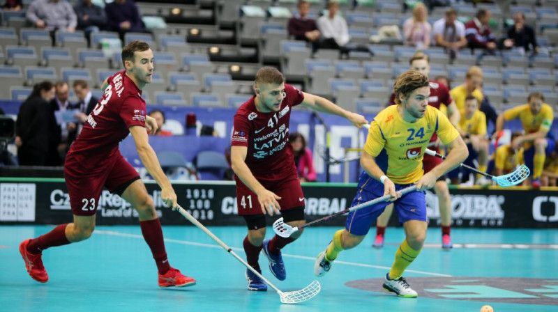 Neskatoties uz smago zaudējumu, otrā maiņa spēli noslēdza ar pozitīvu lietderību
Foto: Ritvars Raits, Floorball.lv