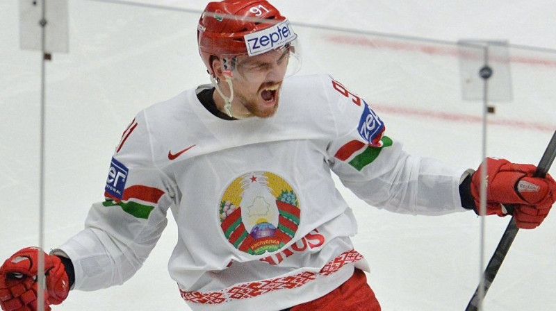 Baltkrievijas izlases uzbrucējs Artūrs Gavruss. Foto: www.sputnik.by