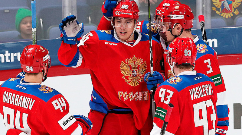 Divus vārtus guva Krievijas izlases uzbrucējs Andrejs Kuzmenko. Foto: www.championat.com