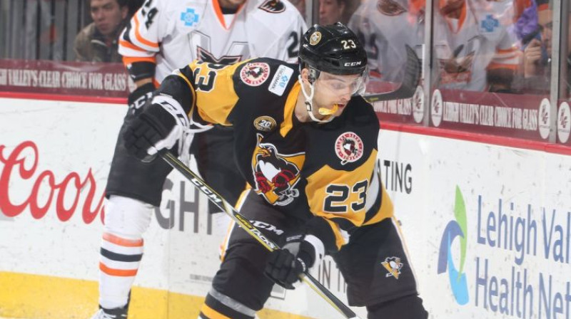 Teodors Bļugers. Foto: Wilkes-Barre/Scranton Penguins / Facebook