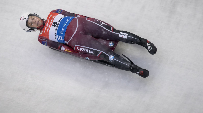 Kendija Aparjode Kēnigszē trasē. Foto: EPA/Scanpix